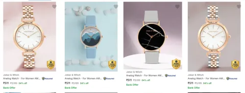 Image of Joker & Witch Women's Wrist Watches at minimum 80% Discount