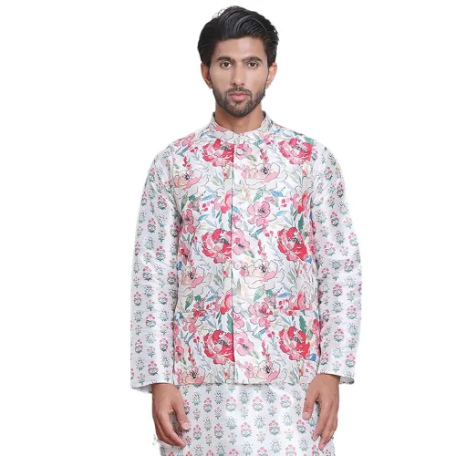Image of Jompers Digital Printed Nehru Jacket For Men