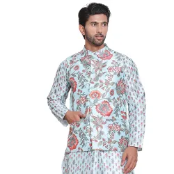 Jompers Digital Printed Nehru Jacket For Men