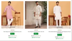 JOMPERS Men Ethnic Suit Sets at minimum 80% Discount