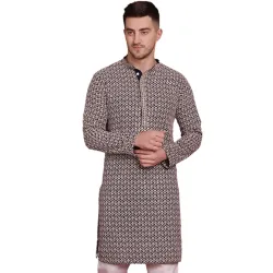 Jompers Mens Sequin Embroidered Pure Cotton Kurtas