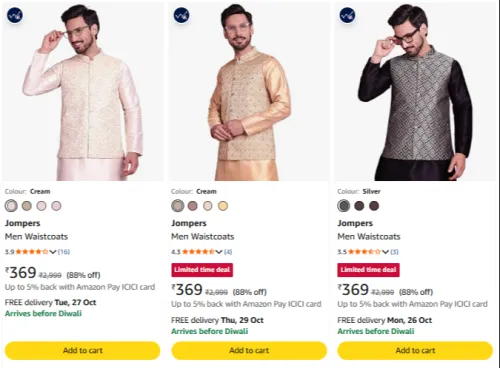 Image of Jompers Men Waistcoats at up to 88% Discount
