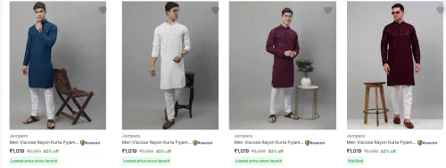 Image of Jompers Men's Ethnic Sets upto 83% Discount