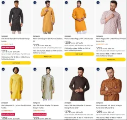 Jompers Mens Kurta at minimum 88% Discount