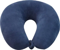 Jounwal Unisex U-Shaped Micro Fibre Neck Pillow (Blue)