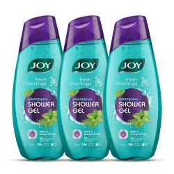Joy Cooling Mint Shower Gel Body Wash Soap Value Combo Pack (250ml x 3) | With Peppermint for Skin Cooling & Eucalyptus for Deep Cleansing | For All Skin Types | For Men & Women