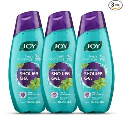 Joy Cooling Mint Shower Gel Body Wash Soap Value Combo Pack (250ml x 3) | With Peppermint for Skin Cooling & Eucalyptus 