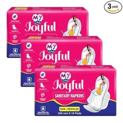 Joyful Sanitary Napkins for Women | Cotton Soft, Super Absorbent, Odour & Rash Free, Leak-Proof Pad for Heavy Flow, Over