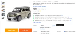 joymax Metal Pull Back Car Defender Toy