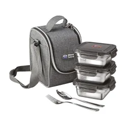 Joyo Microwave Safe Steel Lunch Box Set