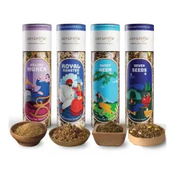 JoySpoon Relief Munch, Royal Roasted, Sweet Neem & Seven Seeds Mukhwas Combo | Supari Free | Traditional Indian After-Me