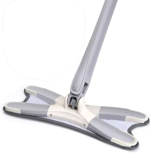 Image of jpdsrn Easy Self-Wringing Microfiber Flat Floor X Shape mop Wet & Dry Mop (Grey)