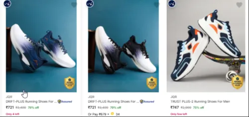 Image of JQR Men’s Sports Shoes at minimum 75% Discount