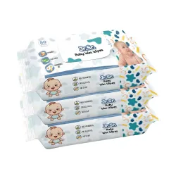 Jr. Sr. Baby Wipes 80 Wipes x Pack of 3-240 Wipes 