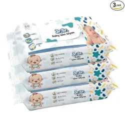 Jr. Sr. Baby Wipes | 80 Wipes Each Po3