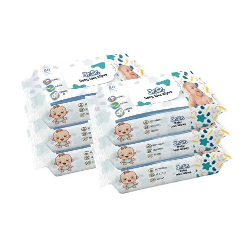 Image of Jr. Sr. Baby Wipes, 80 wipes * pack of 6