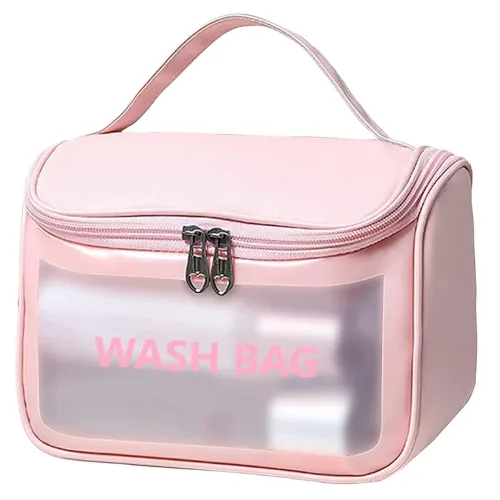 Image of JRM Women’s Large Capacity Cosmetic Travel Bag – Waterproof Leather Makeup Organizer