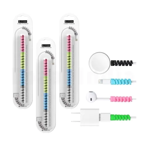 Image of J'TTON 12 Pcs Spiral Sleeves for Charger Cable 