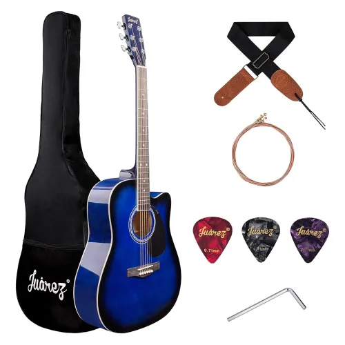 Image of JUAREZ Arpeggio 41inch Acoustic Guitar Kit Blue Sunburst