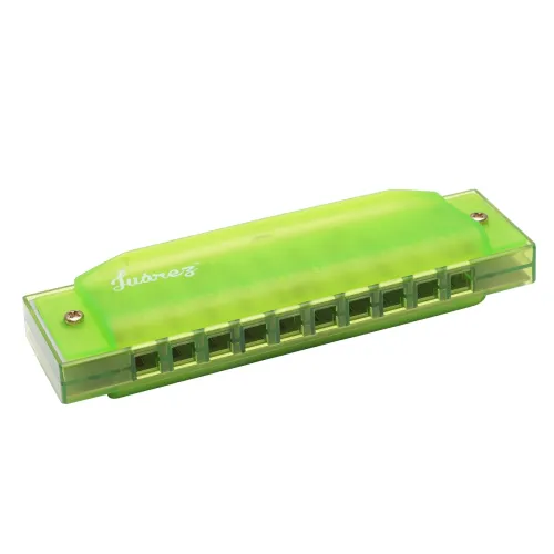 Image of Juarez JJ10GR Harmonica, 10-Hole Diatonic in C Key, GREEN