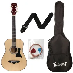 JUAREZ JRZ38C 38 Inch Lindenwood Acoustic Guitar With Accessories