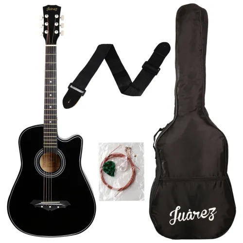 Image of Juarez JRZ38C 38-Inch Acoustic Guitar Kit Black