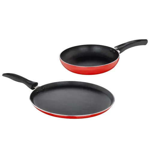 Image of Judge by Prestige Ace Aluminium Non-Stick Cookware- Fry Pan Dia 20 cm- 1 Unit, Omni Tawa Dia 25 cm -