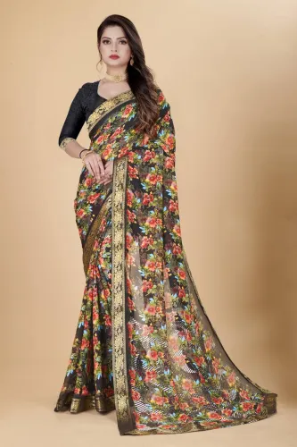 Image of Jufilox  Printed Daily Wear Art Silk Saree