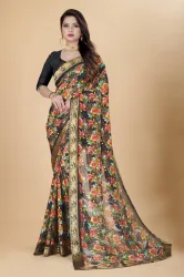 Jufilox  Printed Daily Wear Art Silk Saree