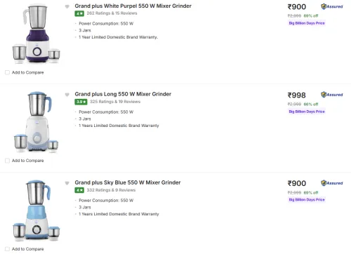 Image of Juicer Mixer Grinder @ ₹900