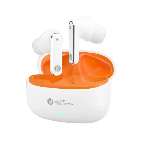 Image of JUST CORSECA JC Silver True Wireless Earbuds | Bluetooth 5.4 | 10mm Drivers