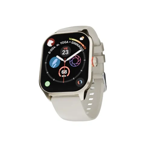 Image of JUST CORSECA Signature Smartwatch with 2.01\' TFT Display FitPro App – Compatible with Android & iOS (Gold)