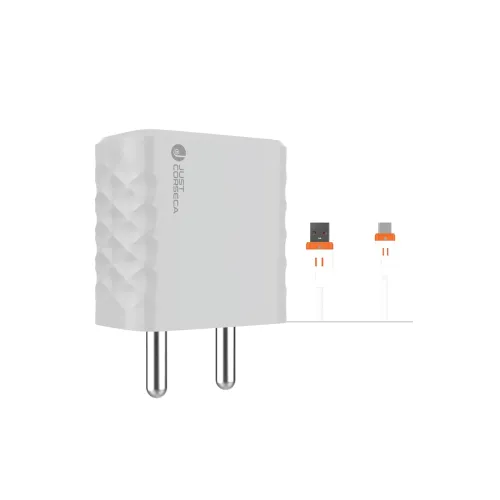 Image of JUST CORSECA SSPEED 12W Dual Port Travel Charger USB-A & Type-C Fast Adapter with Smart IC