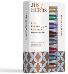 Just Herbs 8In1Metallic-Shimmer Finish, eye Shadow Lidsticks 12 gÂ