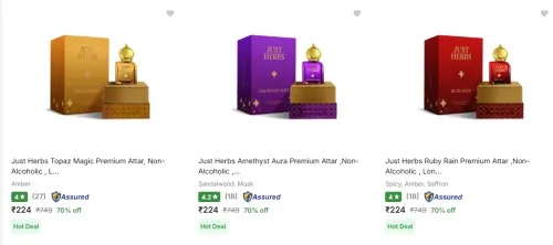 Image of Just Herbs Attar at minimum 70% Discount