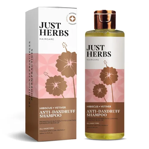 Image of Just Herbs Ayurvedic Anti-Dandruff Shampoo, 200ml