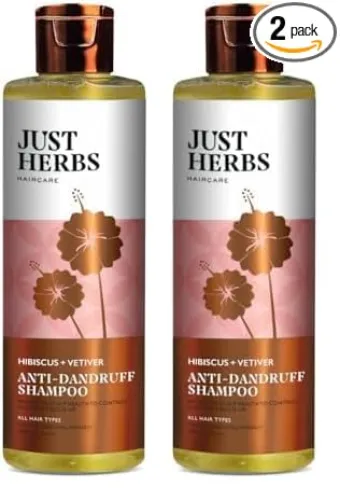 Image of Just Herbs Ayurvedic Anti-Dandruff Shampoo 200 ml (Pack of 2)