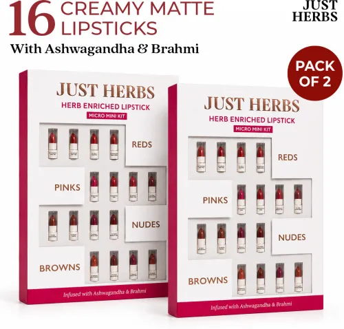 Image of Just Herbs Ayurvedic Lipstick Micro-Mini Kit