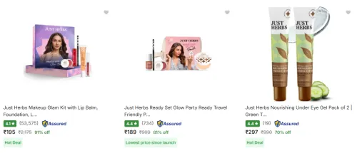 Image of Just Herbs Beauty Products Upto 91% Off 