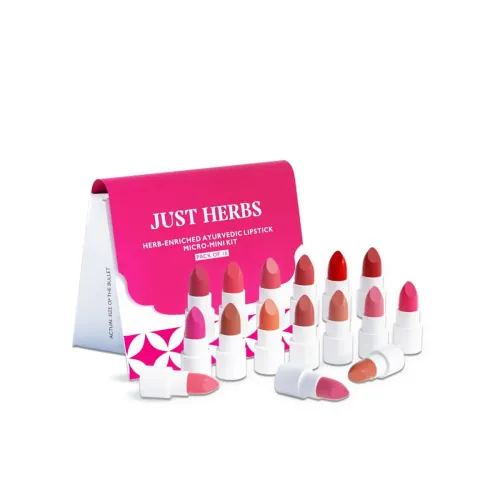 Image of Just Herbs Creamy Matte Mini Lipstick Kit -Po16