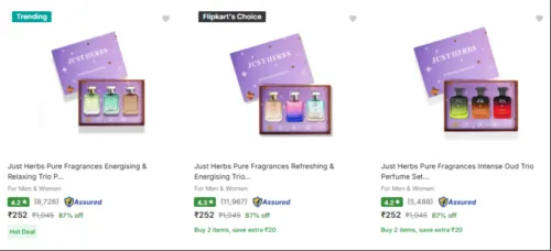 Image of Just Herbs Eau De Parfum Upto 87% Off