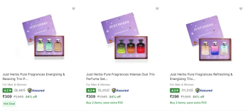 Image of Just Herbs Eau De Parfum at minimum 70% Discount