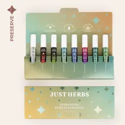 Just Herbs Energising Pure Fragrances Fresh & Woody Set of 8 Eau de Parfum - 24 ml (For Men & Women)