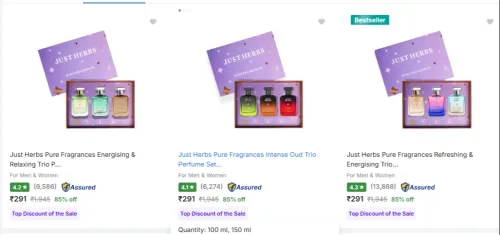 Image of Just Herbs Fragrances Flat 85% OFF