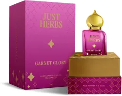 Just Herbs Garnet Glory Premium Attar ,Non-Alcoholic , Long lasting Floral Attar (Woody, Oud (agarwood), Sandalwood)