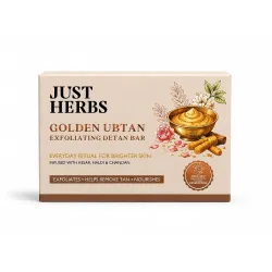 Just Herbs Golden Ubtan Exfoliating Detan Bar