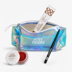 Just Herbs Holographic Makeup Pouch Combo