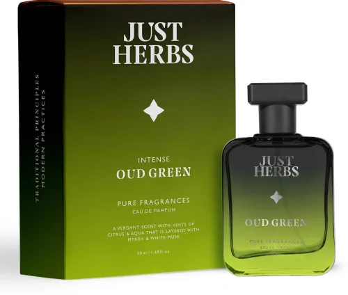 Image of Just Herbs Intene Oud Green Eau De Parfum 50ml (For Men & Women)