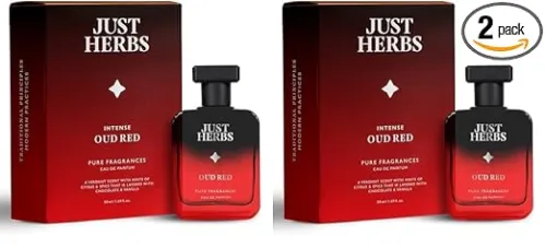 Image of Just Herbs Intense Oud Red EDP Perfume Spray 50 Ml (Pack Of 2)