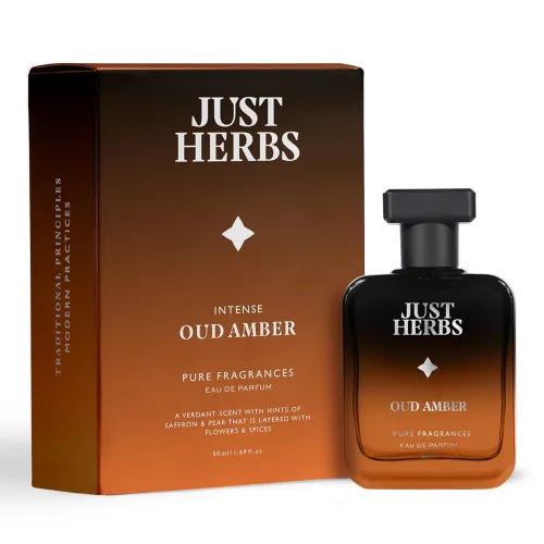 Image of Just Herbs Intense Oud Amber Eau Da Parfum for Men 50 ml